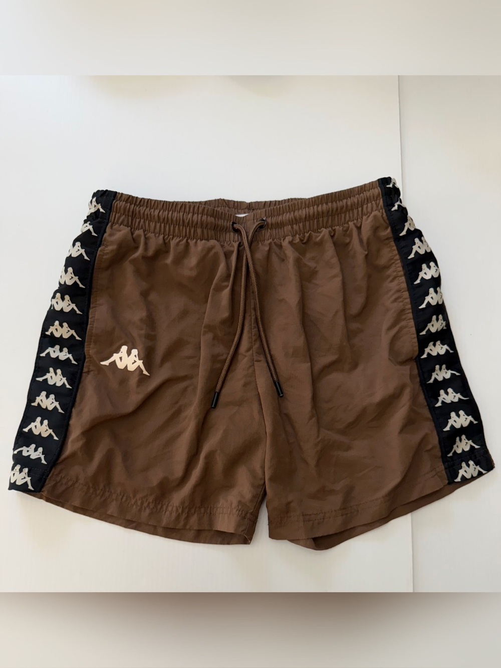 Kappa Brown Banda Coney Nylon Active Shorts Size Medium